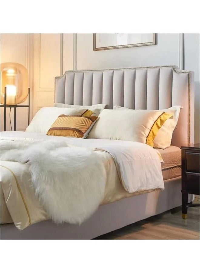 Aroma Homes Bedroom Furniture Queen King size Home Hotel upholstered Fabric bed with medical mattress (180 x 200cm) - Image 2